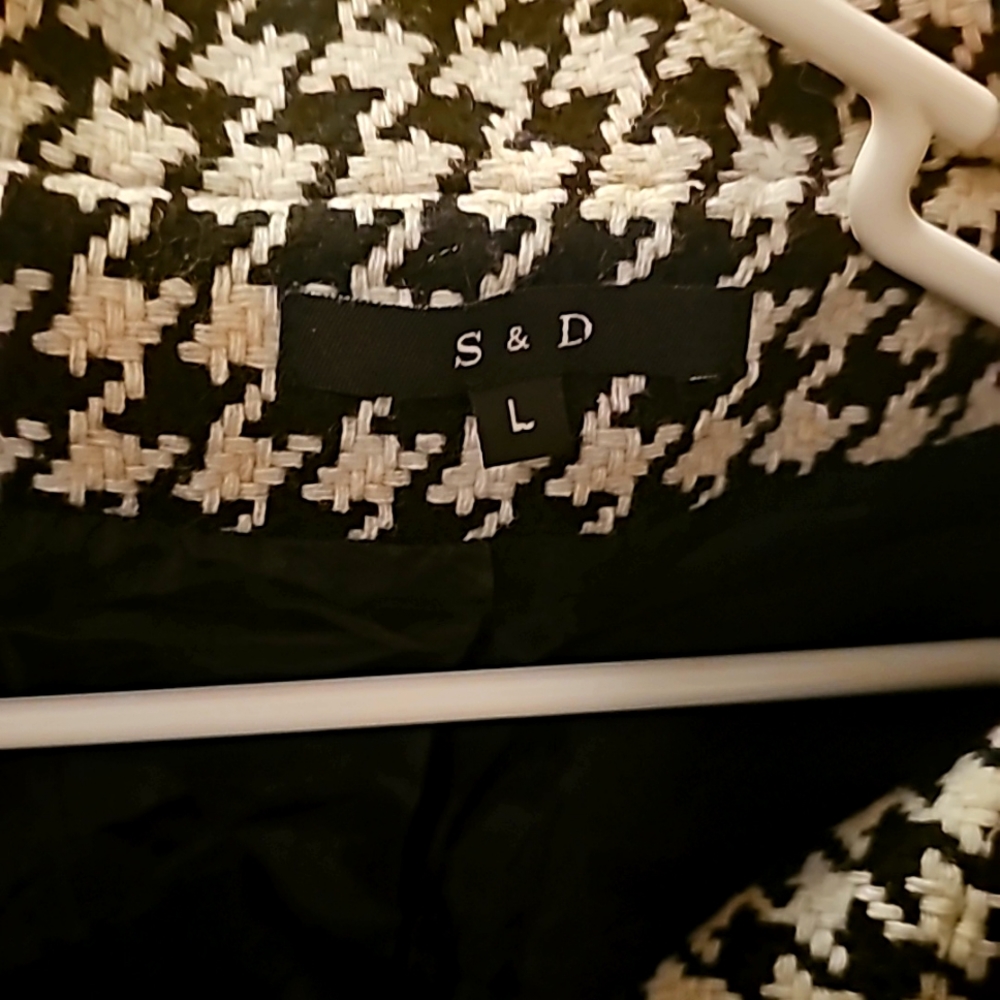 S&D checkered ladies size L blazer